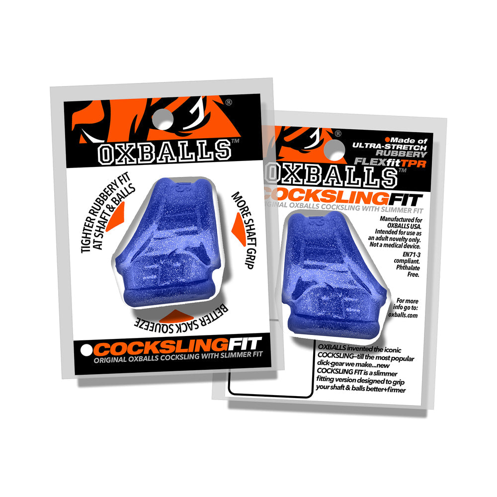 OXBALLS COCKSLING FIT SLING BLUE FIRE