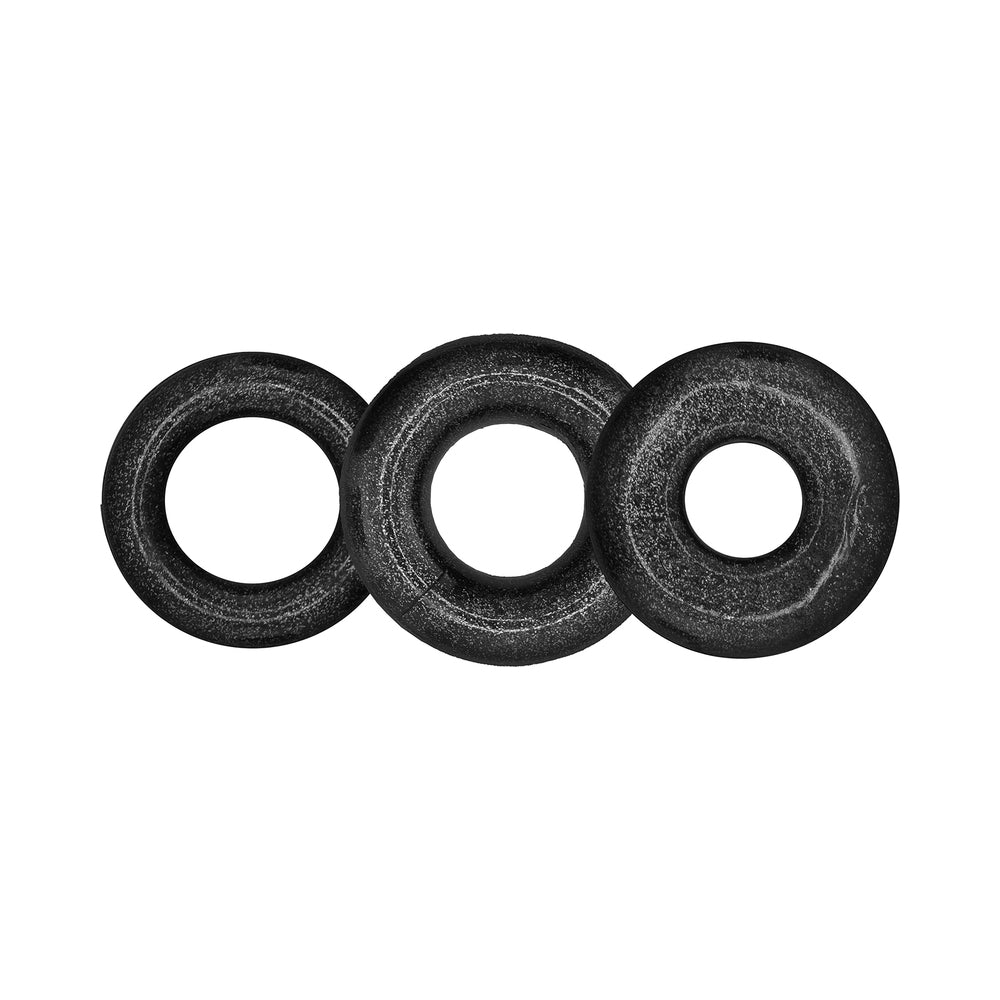 OXBALLS COCKPACK MULTI DESIGN 3-PACK BLACK MICA