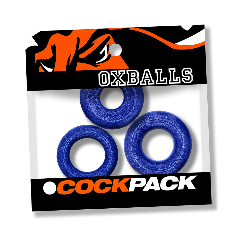 OXBALLS COCKPACK MULTI DESIGN 3-PACK BLUE FIRE
