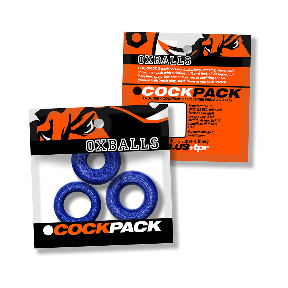 OXBALLS COCKPACK MULTI DESIGN 3-PACK BLUE FIRE