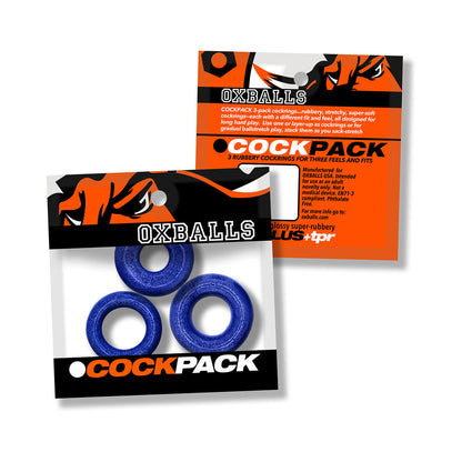 OXBALLS COCKPACK MULTI DESIGN 3-PACK BLUE FIRE