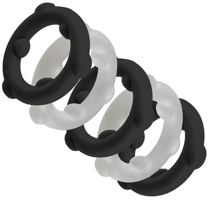 OXBALLS - ANILLOS GIRATORIOS GEARHEADS PAQUETE DE 5 NEGRO/VAPOR