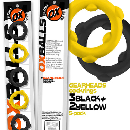 OXBALLS - GEARHEADS 5 PACK SPINNER RINGS