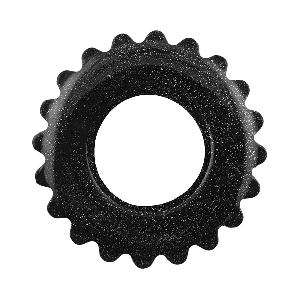 OXBALLS PLUSHY SINGLE RING BLACK MICA