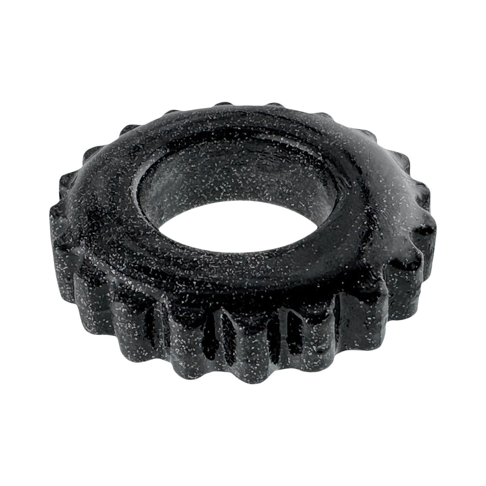 OXBALLS PLUSHY SINGLE RING BLACK MICA