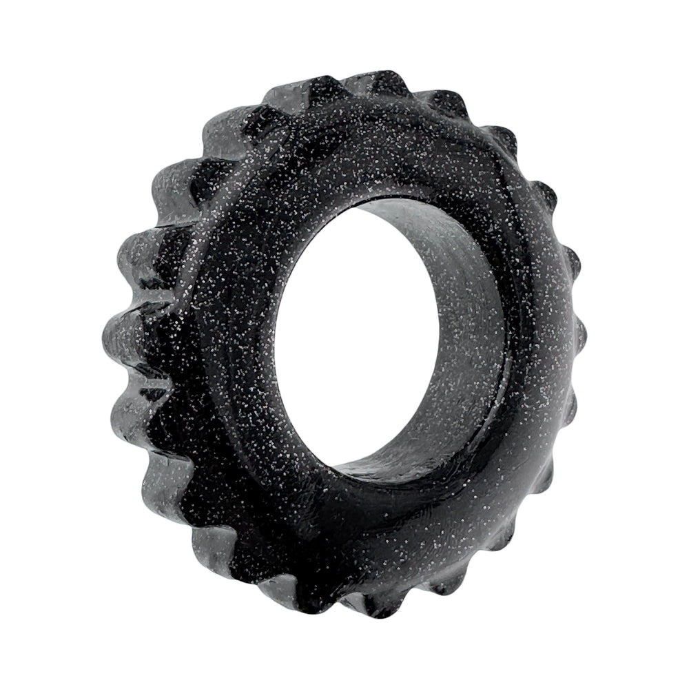 OXBALLS PLUSHY SINGLE RING BLACK MICA