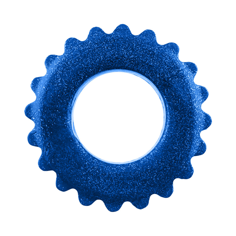 OXBALLS PLUSHY SINGLE RING BLUE FIRE