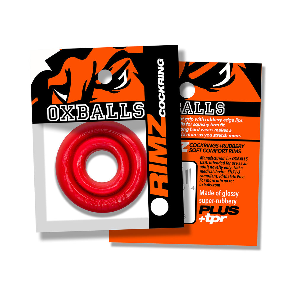 OXBALLS RIMZ SINGLE RING RED