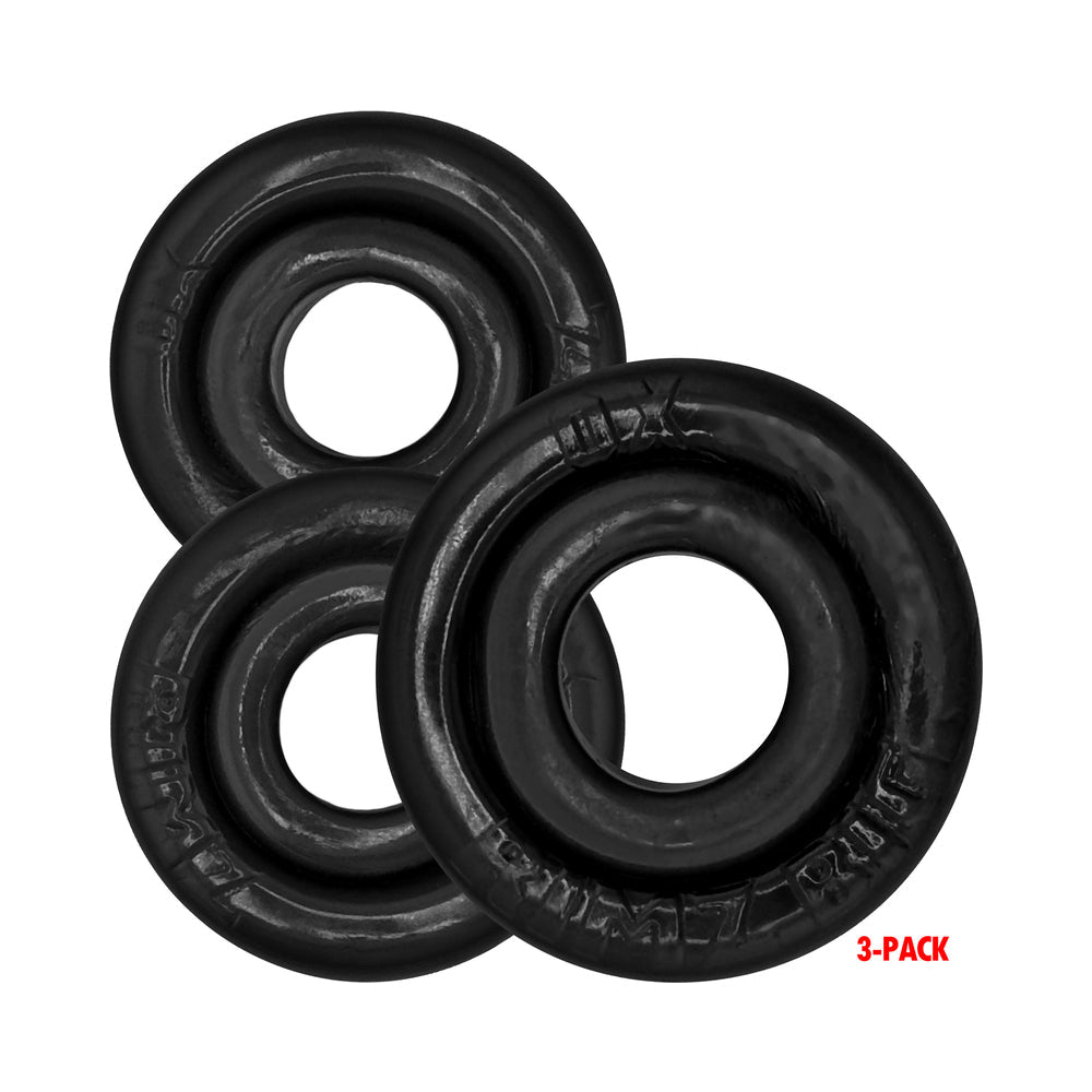 OXBALLS RIMRINGZ MULTI SIZE 3-PACK BLACK
