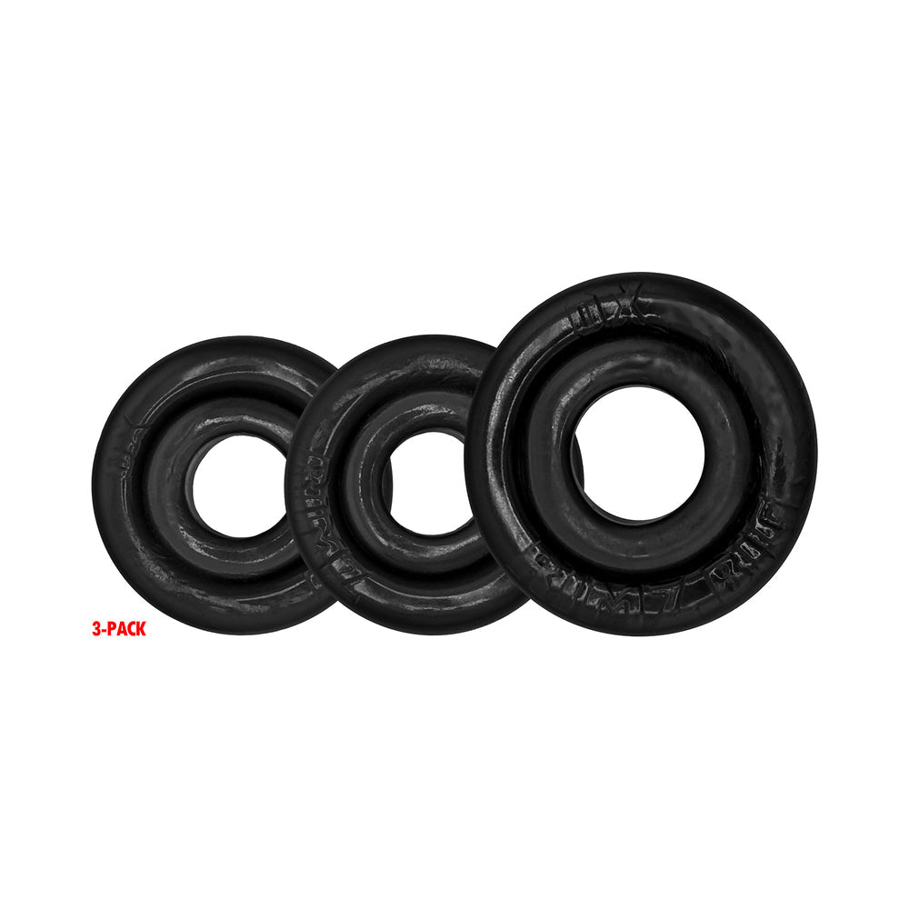 OXBALLS - RIMRINGZ MULTI SIZE 3-PACK BLACK