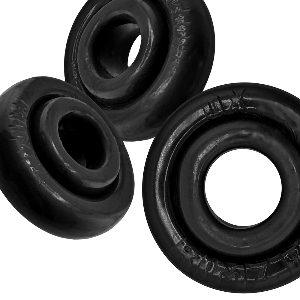 OXBALLS RIMRINGZ MULTI SIZE 3-PACK BLACK