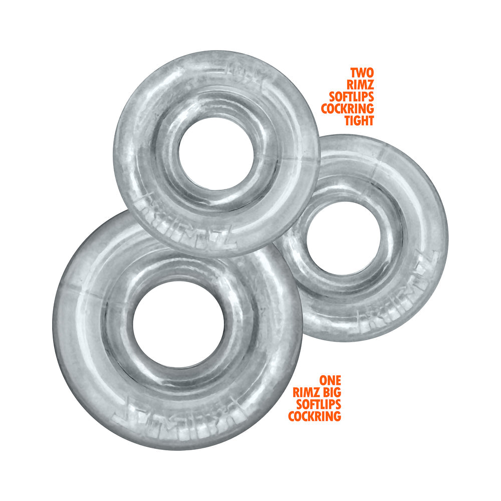 OXBALLS - RIMRINGZ MULTI SIZE 3-PACK CLEAR