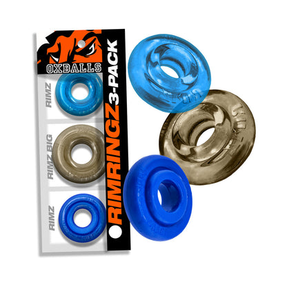 OXBALLS RIMRINGZ MULTI SIZE 3-PACK COOL BLUES
