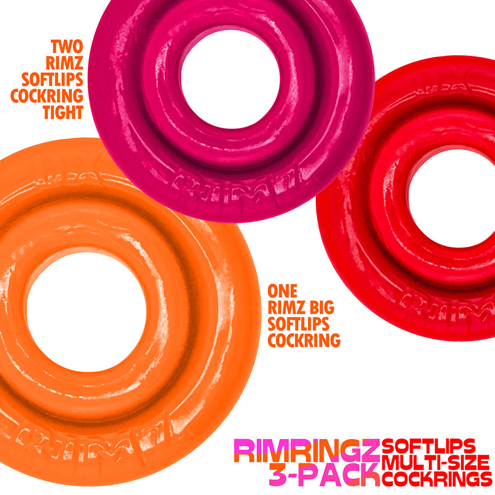 OXBALLS - RIMRINGZ MULTI SIZE 3-PACK FIRE HOTS