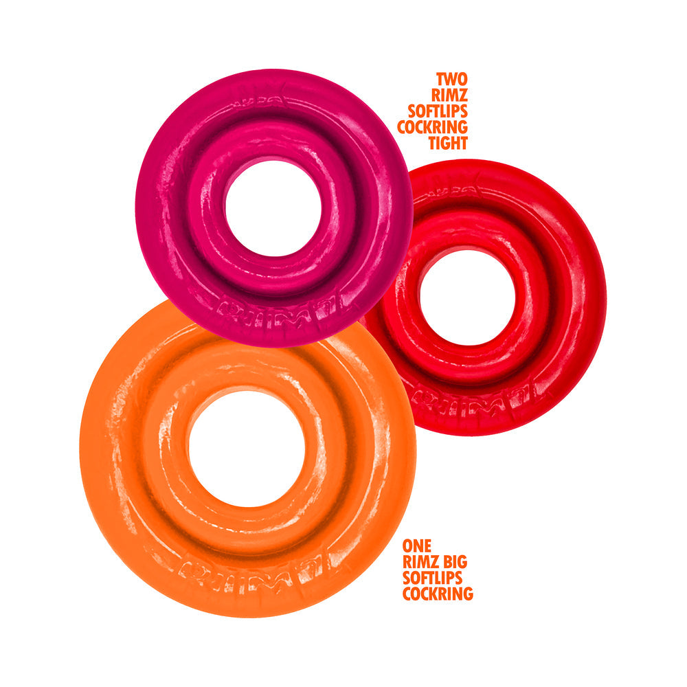 OXBALLS RIMRINGZ MULTI SIZE 3-PACK FIRE HOTS