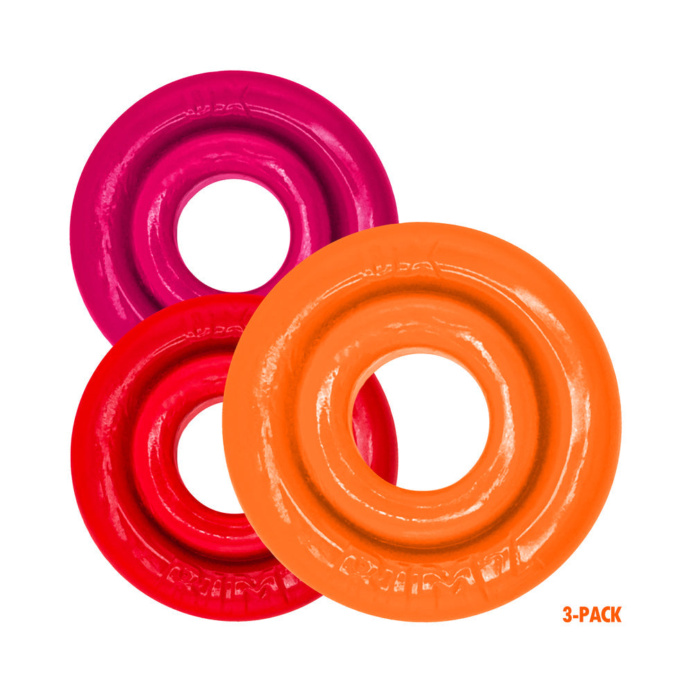 OXBALLS - RIMRINGZ MULTI SIZE 3-PACK FIRE HOTS