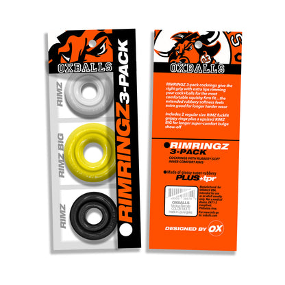 OXBALLS - RIMRINGZ MULTI SIZE 3-PACK SHOCKWAVE