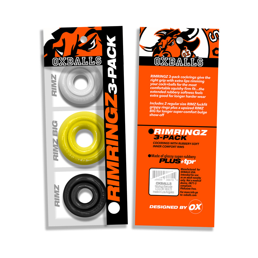OXBALLS - RIMRINGZ MULTI TAMAÑO PAQUETE DE 3 SHOCKWAVE