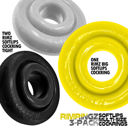 OXBALLS - RIMRINGZ MULTI SIZE 3-PACK SHOCKWAVE