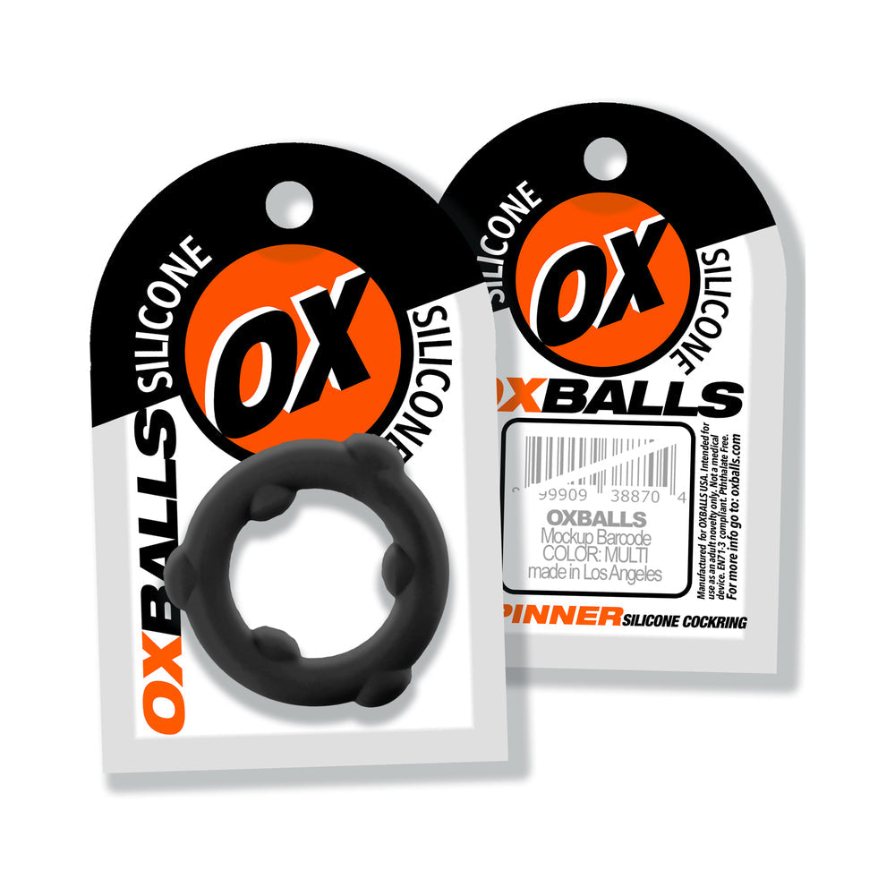 OXBALLS SPINNER SINGLE SILICONE RING BLACK