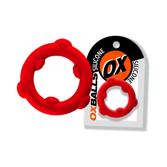 OXBALLS SPINNER SINGLE SILICONE RING RED