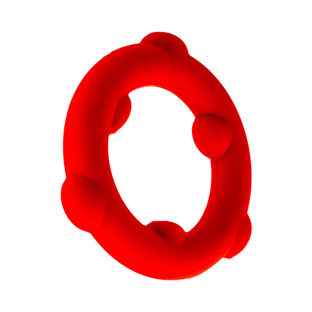 OXBALLS SPINNER SINGLE SILICONE RING RED
