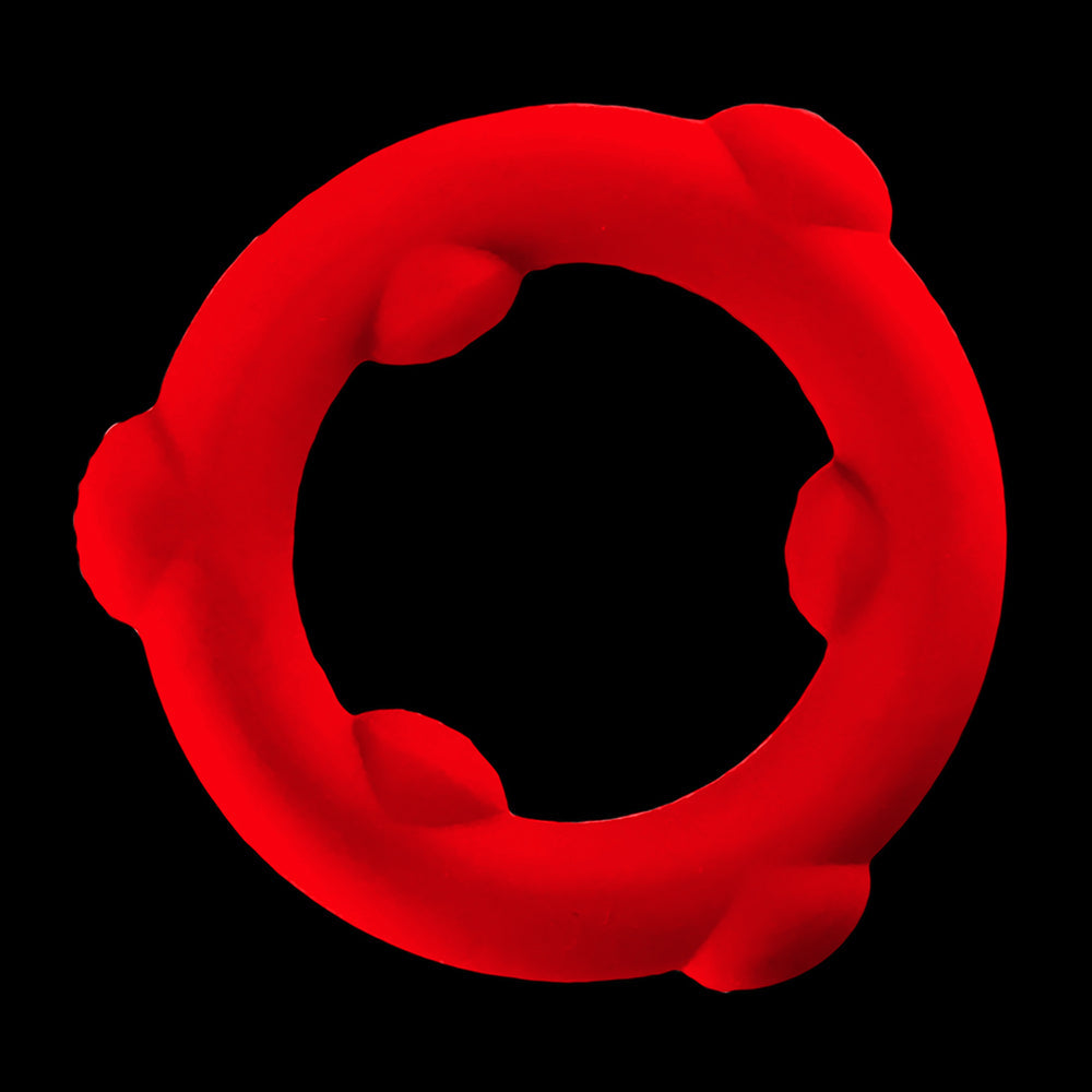 OXBALLS SPINNER SINGLE SILICONE RING RED