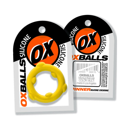 OXBALLS SPINNER SINGLE SILICONE RING YELLOW