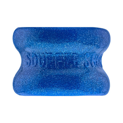 OXBALLS - ESTIRADOR DE TESTÍCULOS CORTO DE SILICONA AZUL FUEGO