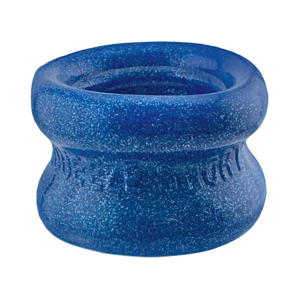 OXBALLS - ESTIRADOR DE TESTÍCULOS CORTO DE SILICONA AZUL FUEGO