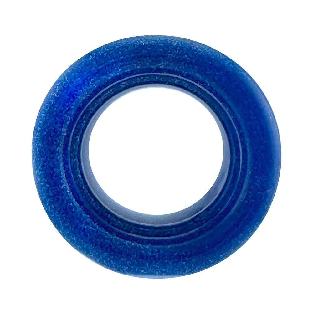 OXBALLS - ESTIRADOR DE TESTÍCULOS CORTO DE SILICONA AZUL FUEGO