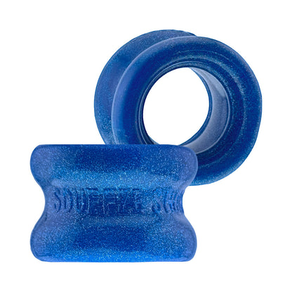 OXBALLS - ESTIRADOR DE TESTÍCULOS CORTO DE SILICONA AZUL FUEGO
