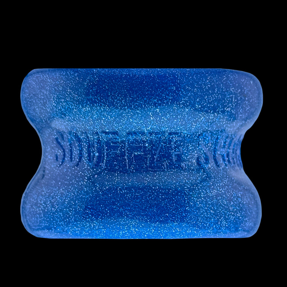 OXBALLS - ESTIRADOR DE TESTÍCULOS CORTO DE SILICONA AZUL FUEGO