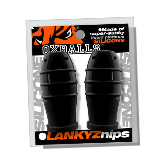 OXBALLS LANKYZ SILICONE NIPSUCKERS BLACK