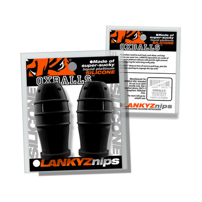 OXBALLS LANKYZ SILICONE NIPSUCKERS BLACK