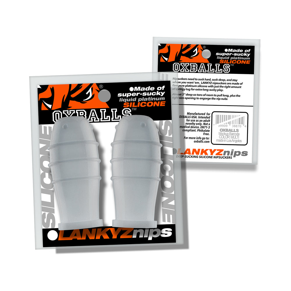 OXBALLS - LANKYZ SILICONE NIPSUCKERS CLEAR