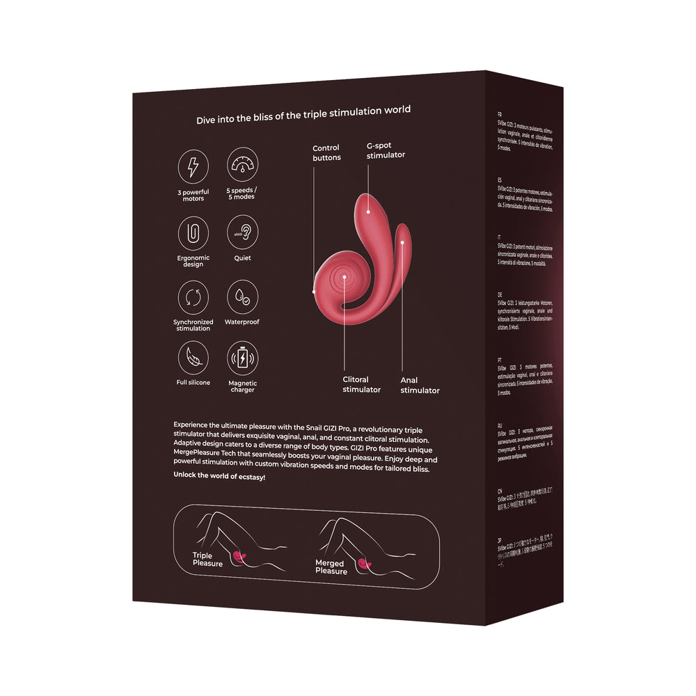 SNAIL GIZI PRO VIBRATOR BORDEAUX
