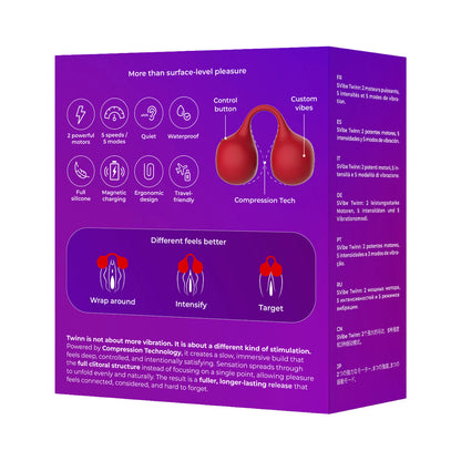 SVIBE - SNAIL TWINN FINGER VIBRATOR CHERRY (NO APP)