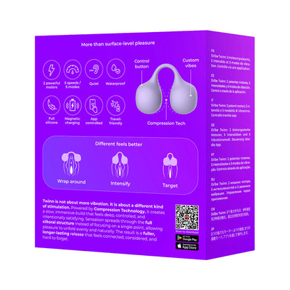 SVIBE - SNAIL TWINN FINGER VIBRATOR LILAC (APP-ENABLED)