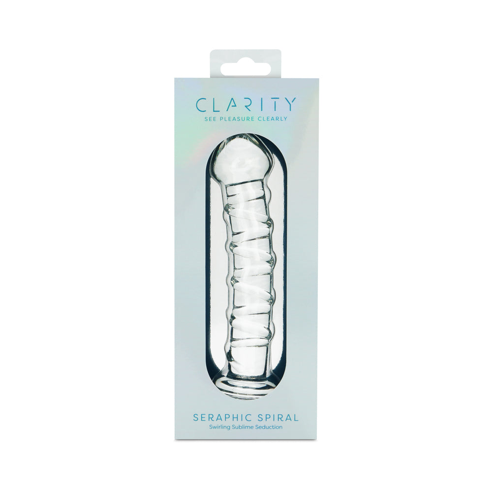 CLARITY SERAPHIC SPIRAL GLASS DILDO