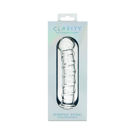 CLARITY SERAPHIC SPIRAL GLASS DILDO
