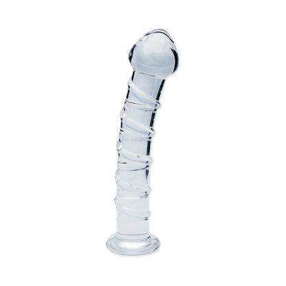 CLARITY SERAPHIC SPIRAL GLASS DILDO