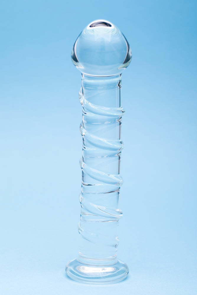 CLARITY SERAPHIC SPIRAL GLASS DILDO