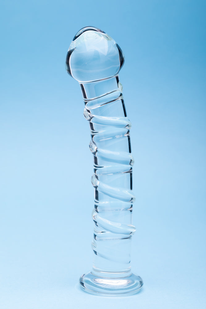 CLARITY SERAPHIC SPIRAL GLASS DILDO