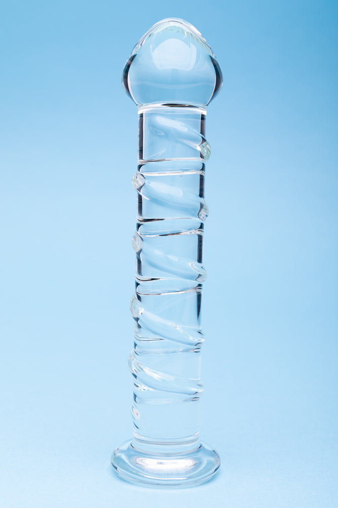 CLARITY SERAPHIC SPIRAL GLASS DILDO
