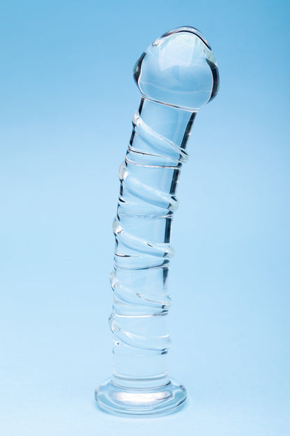 CREATIVE CONCEPTIONS - CLARITY SERAPHIC SPIRAL GLASS DILDO