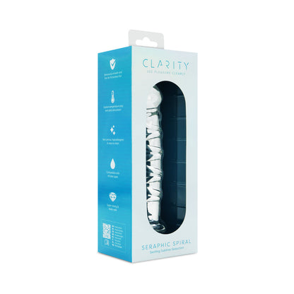 CLARITY SERAPHIC SPIRAL GLASS DILDO