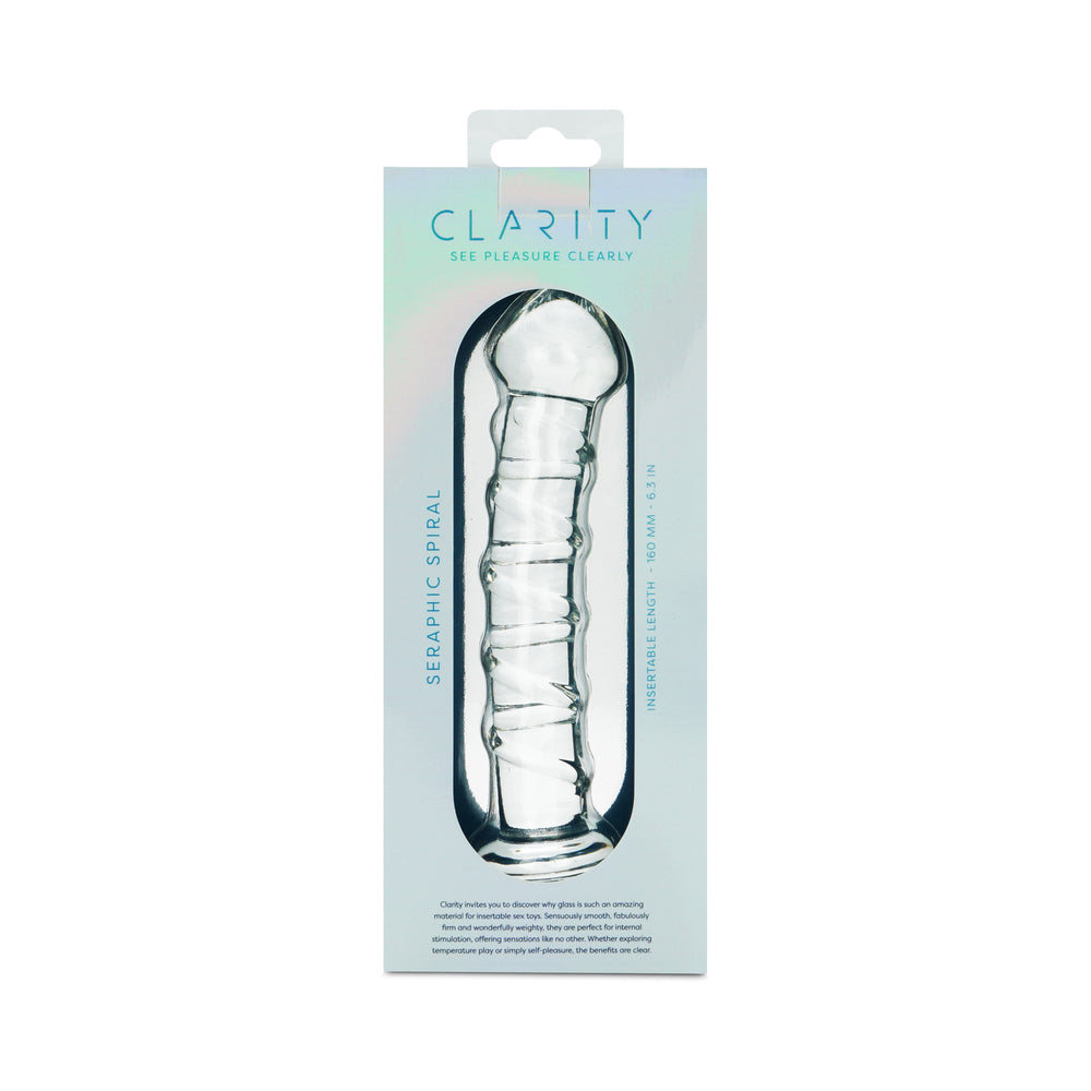 CLARITY SERAPHIC SPIRAL GLASS DILDO