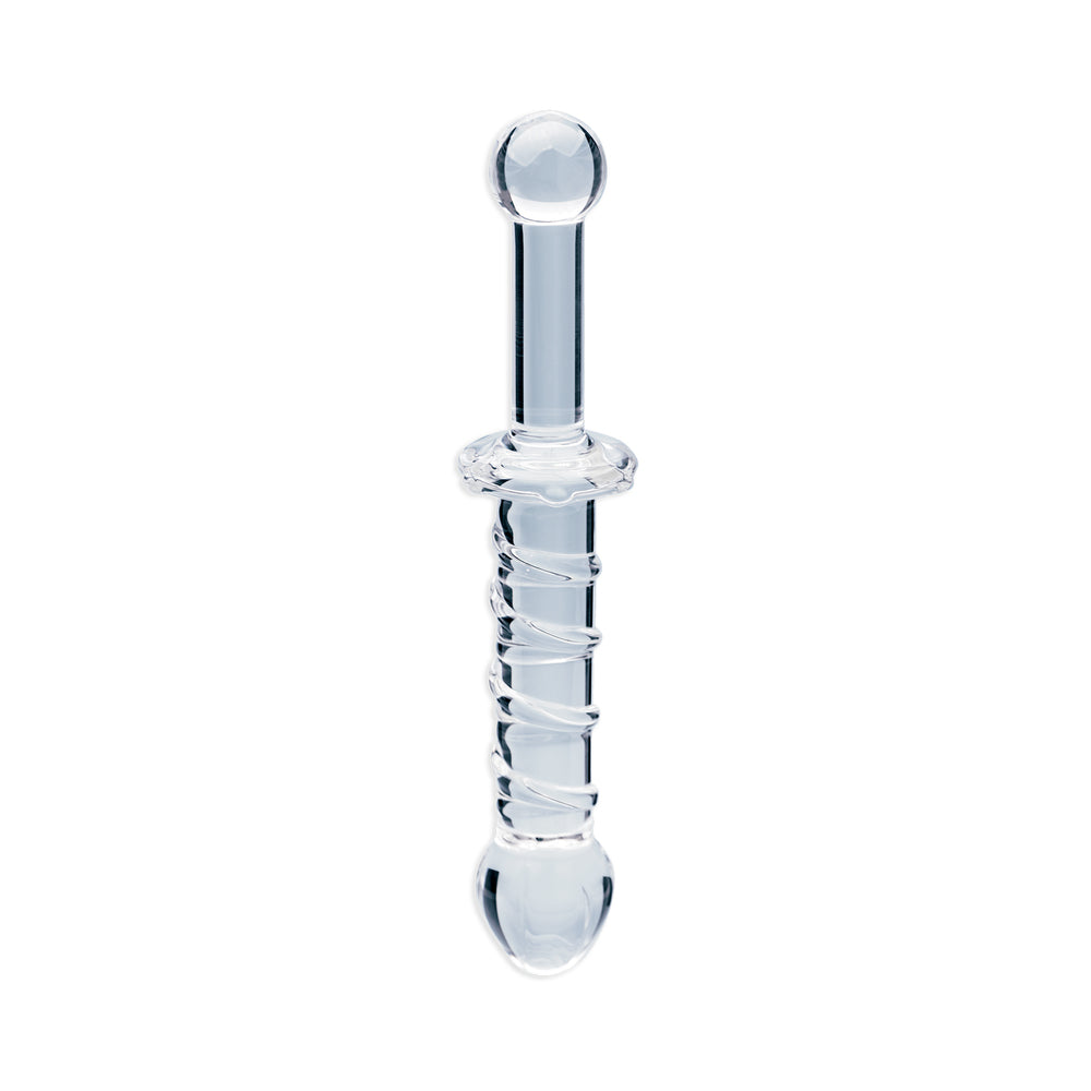 CLARITY ELYSIAN SWIRL GLASS DILDO