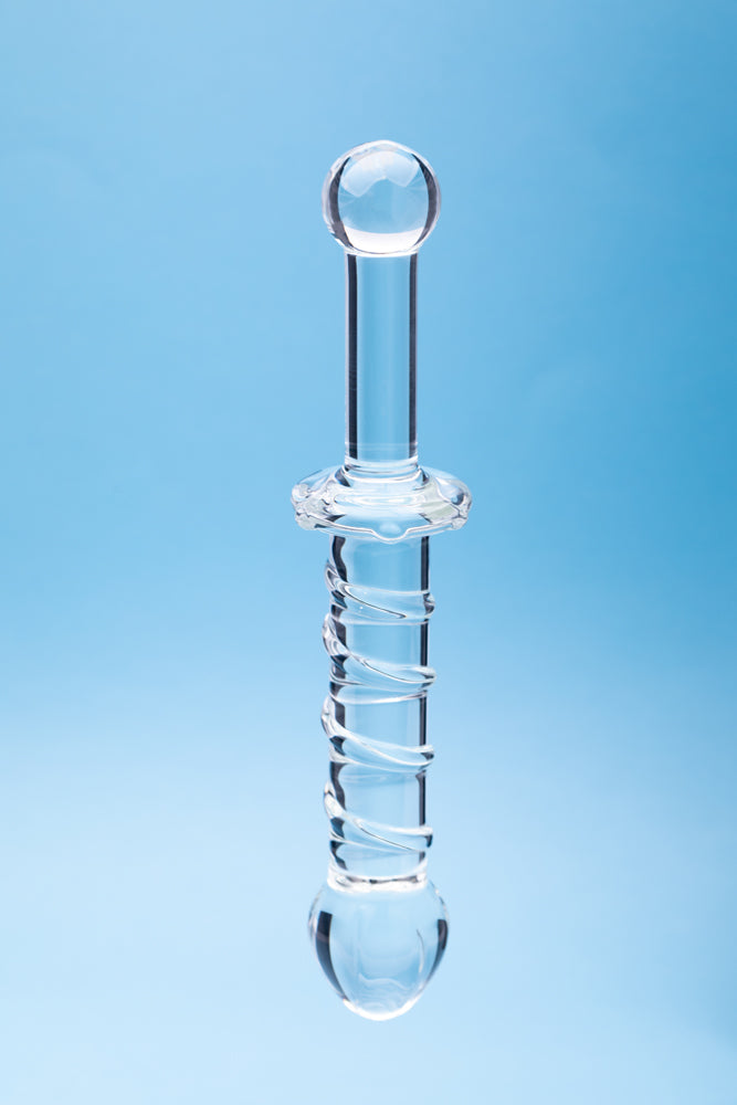 CREATIVE CONCEPTIONS - CLARITY ELYSIAN SWIRL GLASS DILDO